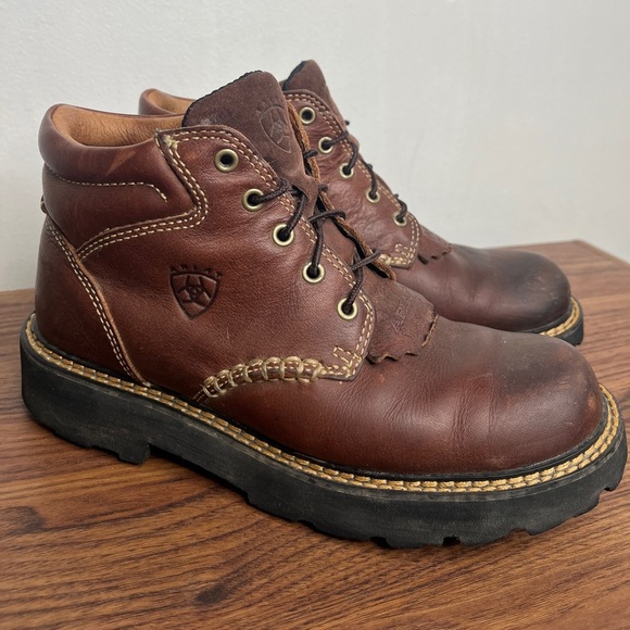 ARIAT Canyon Women’s size 7B Leather Lace Up Riding Work Boots Outdoors Hiking - Picture 1 of 13